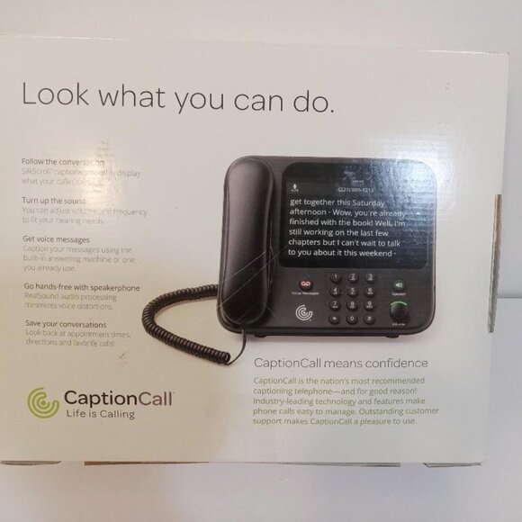 Caption Call Phone 78T Black Hearing Impaired Touch Screen Ethernet Tested - Picture 15 of 16